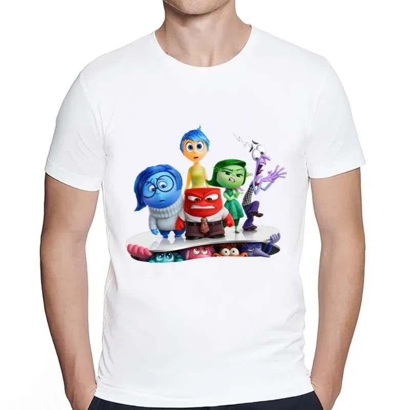 

MINISO Disney Cartoon Inside Out 2 Y T Shirt Men Couple Combination Clothes Short Sleeve Collar Fashion Women Cotton