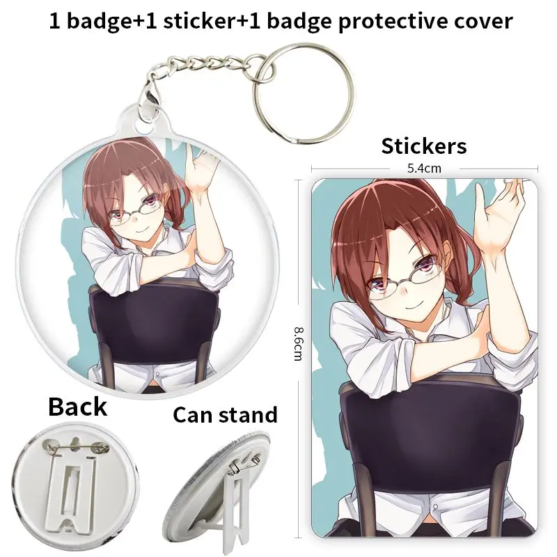 Aozaki Touko Anime Character Game Soft Button Badge Brooch anchor Peripherals Pin Pupil Accessories Tinplate Lapel