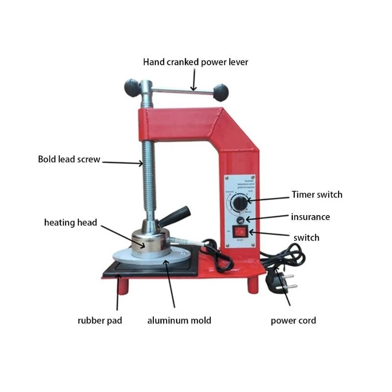 ماكينة ضغط فلكنة الإطارات الثقيلة 220 فولت 4000 رطل التحكم في درجة الحرارة بالضغط لإصلاح إطارات المركبات التجارية H9EE