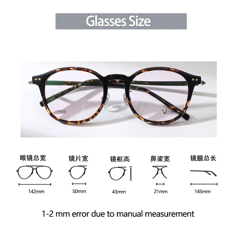 ALICIA Man Women Fashion Retro Round Eyewear Ultra light Acetate Optical Prescription Glasses Frames Myopia Progressive