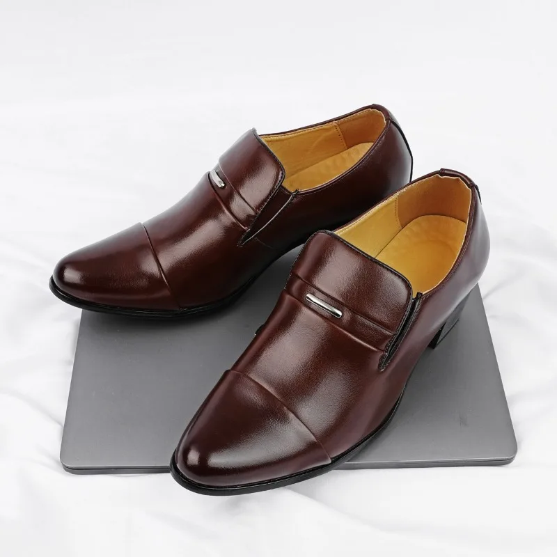 أحذية الرقص الرجالية ذات الكعب العالي PU أحذية رجالية كاجوال عصرية للأعمال مقاس 38-46