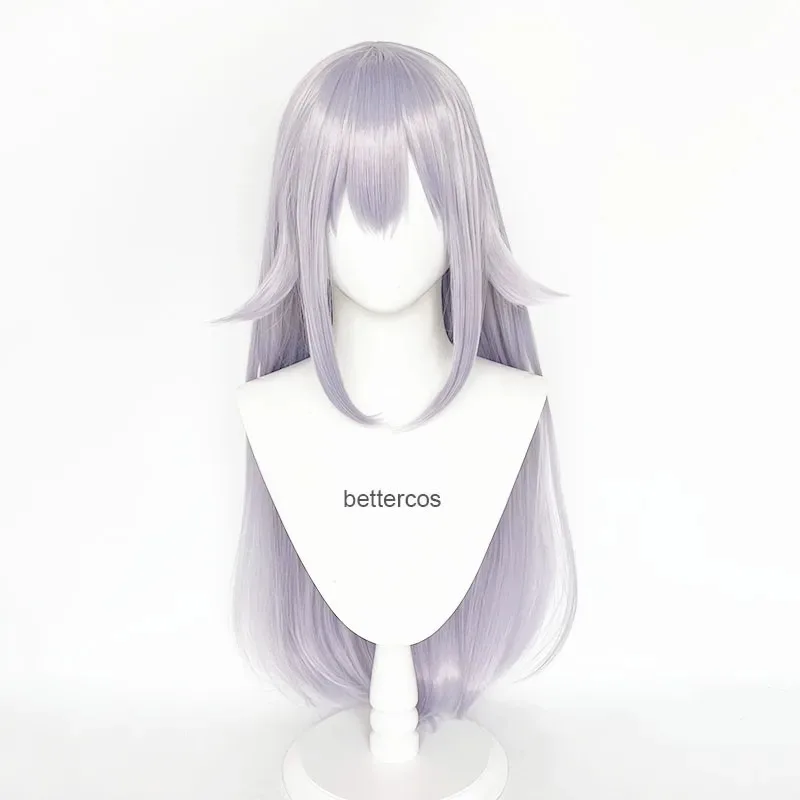 aa69Booette King Boo Long Sliver Purple Mario Bowsette Blonde Heat Resistant Synthetic Hair Cosplay Wigs + Wig