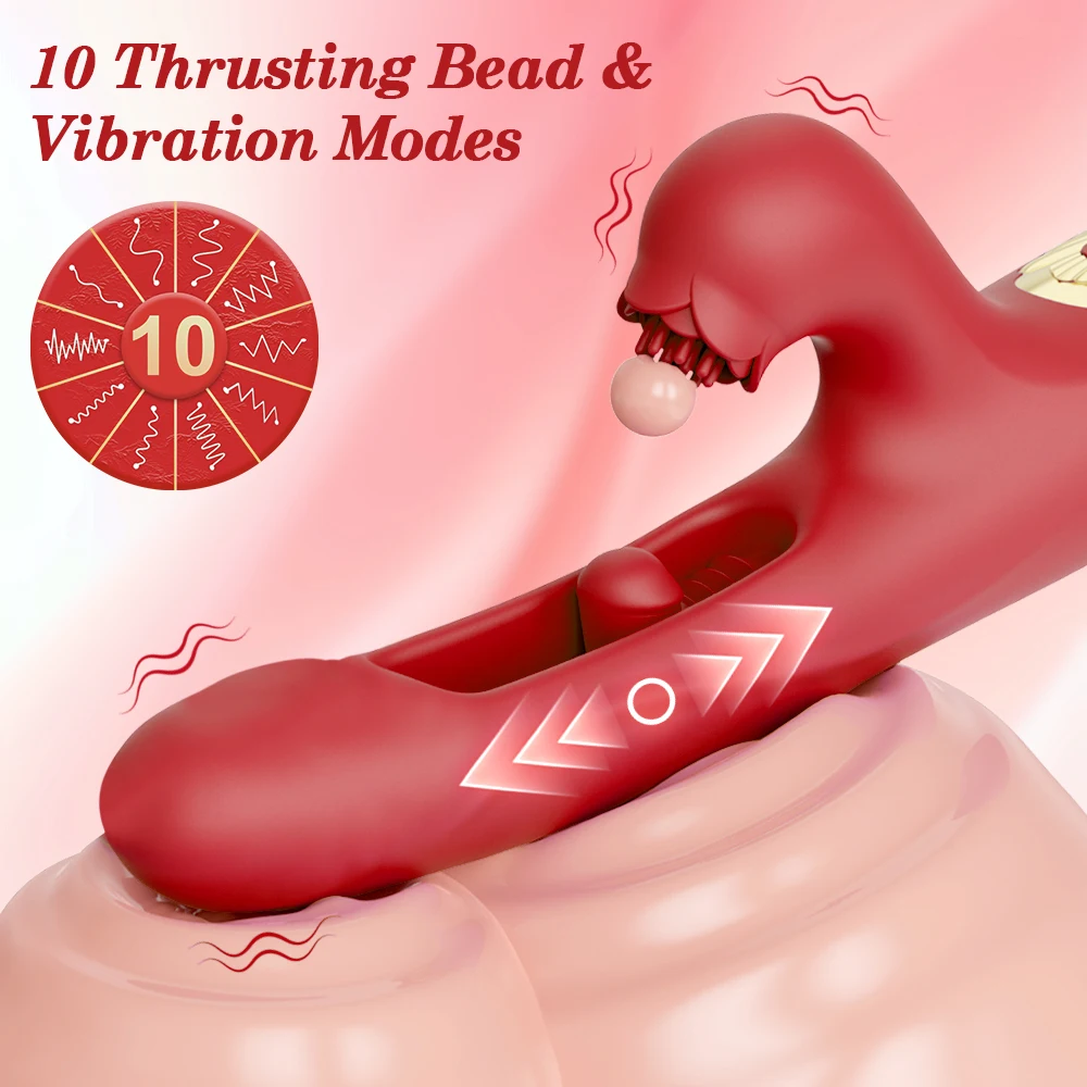 3 في 1 قوية Thrusting حبة أرنب هزاز أنثى البظر محفز G بقعة مدلك دسار الكبار السلع الجنس لعب للنساء