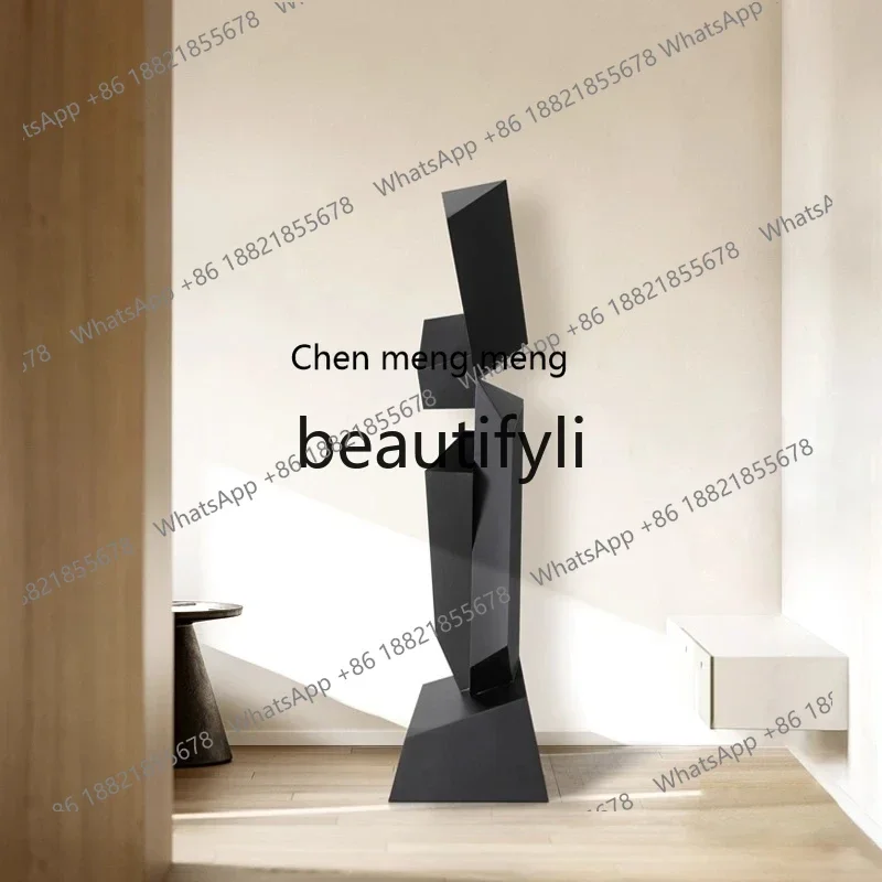 

New arrive Wood Carving Floor Ornament Hotel Staircase Decoration Sales Office Entrance Soft Decoration Large Sculpture Art Inst