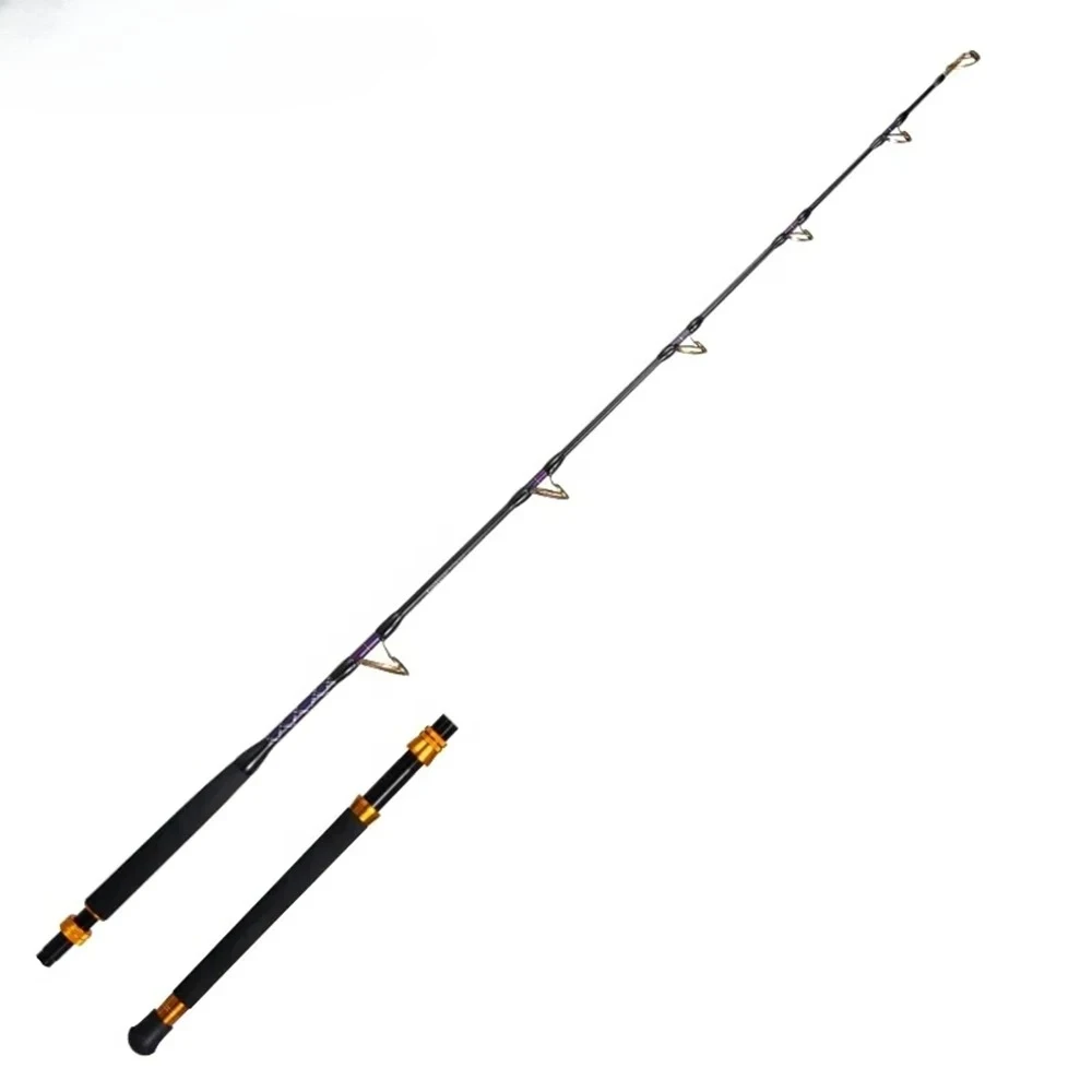 

1.8m 2 Sections 37-64kg High Carbon Boat Rod Strong Power Strengthen Guides Big Game Fishing Trolling Rod
