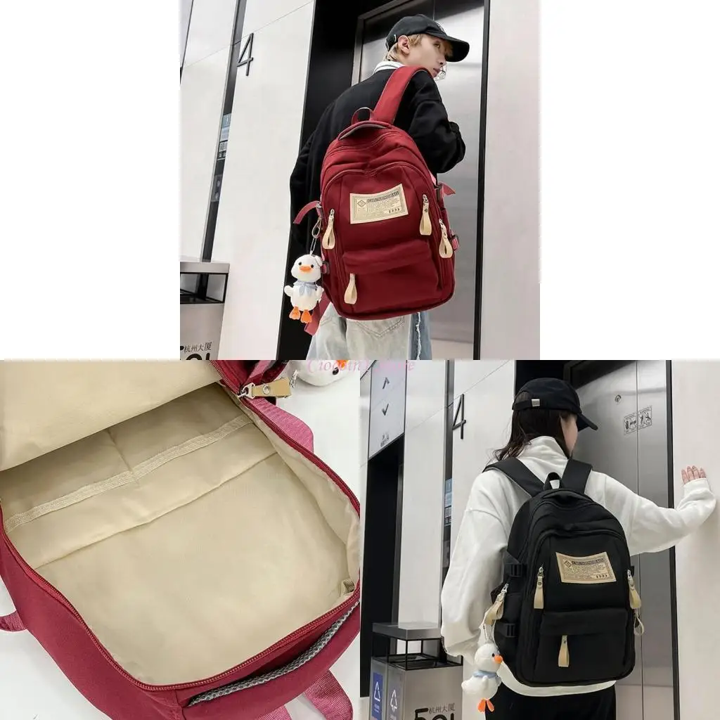 

Y1UB Pendant Backpack Travel Laptop Bag for Teenager Student School Bookbag