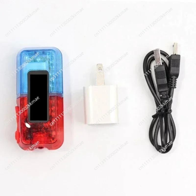 DurableLED Red And Blue Multifunction Flashing Warning Light Waterproof Traffic Safety Shoulder Light Manual Control Built-in Ba