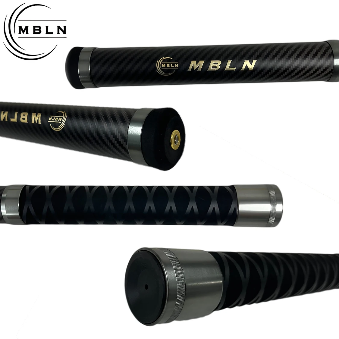 شبكة مغرفة كربونية فائقة الصلابة وقصيرة جدًا، ممتدة حتى 6.4 م/251.97 بوصة، تم سحبها لأكثر من 60 سم، سهلة التخزين