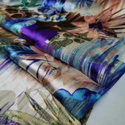 On Sale Metallic Silk Viscose Shimmer Holiday Floral Glamy Burn-out Qualified Shiny Soie Breathable Fabric