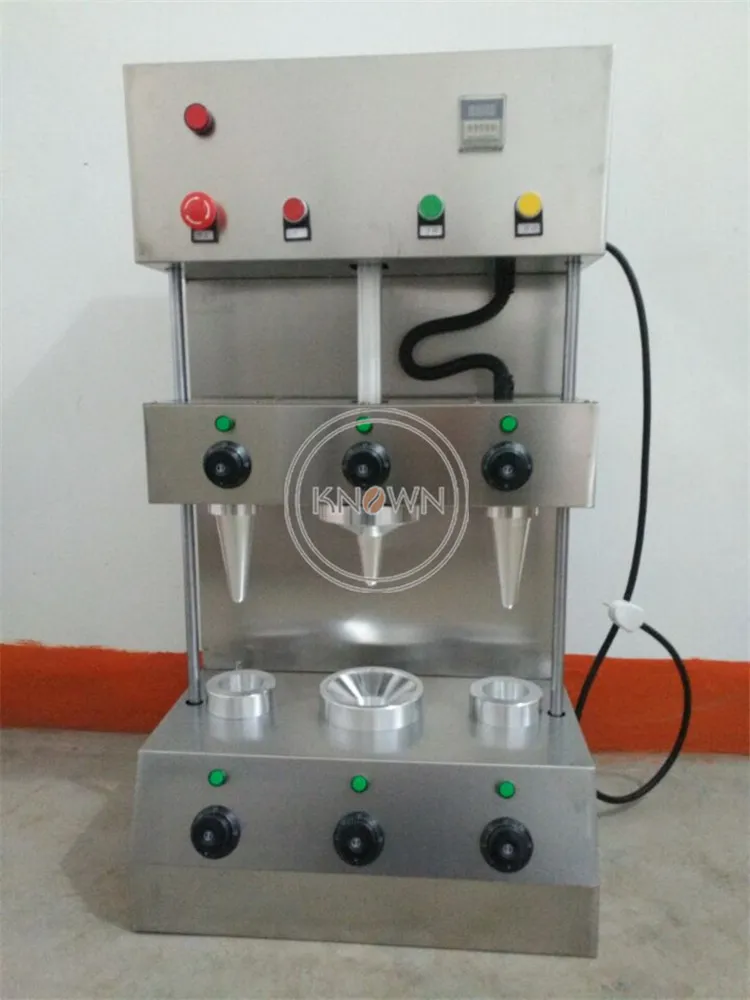 Custimized commerical suitable for food shop italy pizza cone machine picture moulding machine