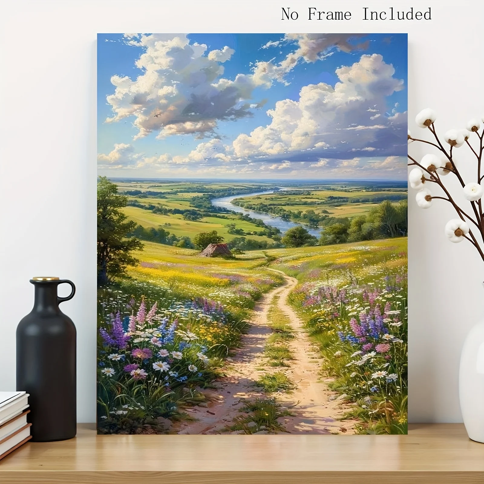 [2D Flat Frameless][Professional Art Use] 1pc Digital Oil Painting Kit, Beginner-Level Starter Set, A Stunning Scenery of a Past