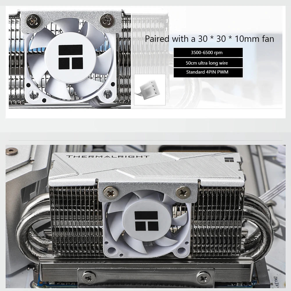 Thermal right HR-10 HR-09 2280 pro m.2 ssd Festkörper antrieb Kühlkörper Heatpipe Kühl weste (mit Temperatur regler Lüfter)