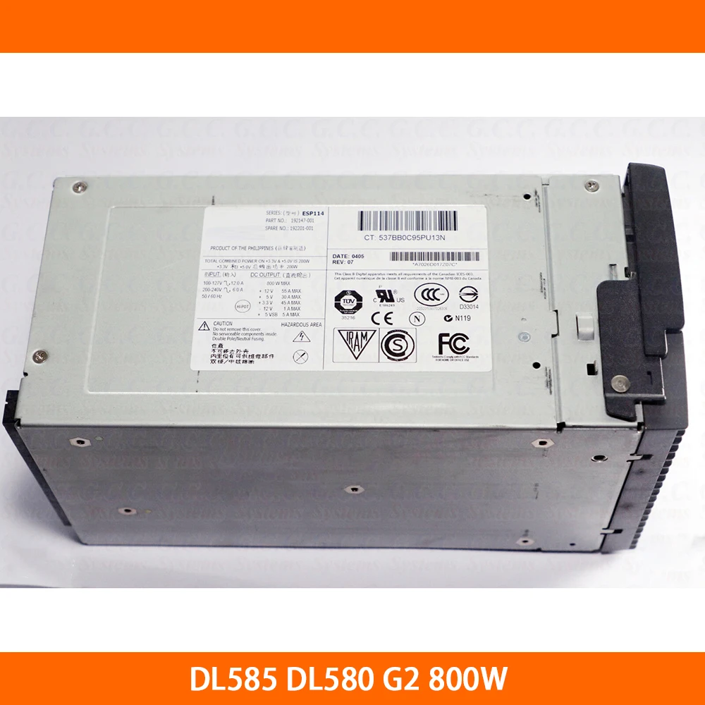 Server Power Supply For HP DL585 DL580 G2 800W ESP114 192147-001 192201-001 Fully Tested