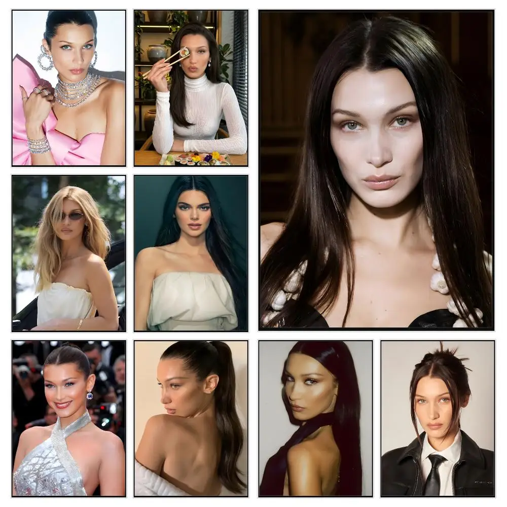 Bella Hadid Model Celebrity B-Bella Hadid Poster Trendy Aesthetic Wall Decor for Dorm & Bedroom