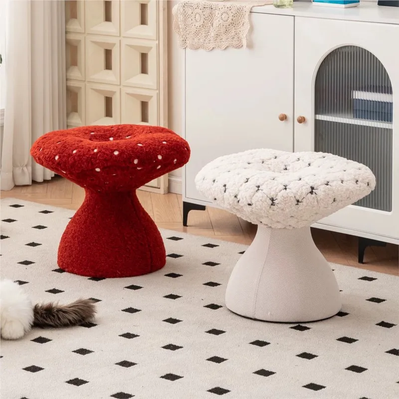 MOMO Mushroom Stool Shoe Changing Stool Door Home Living Room Designer Creative Stool Cute Makeup Stool Dressing Stool Footstool