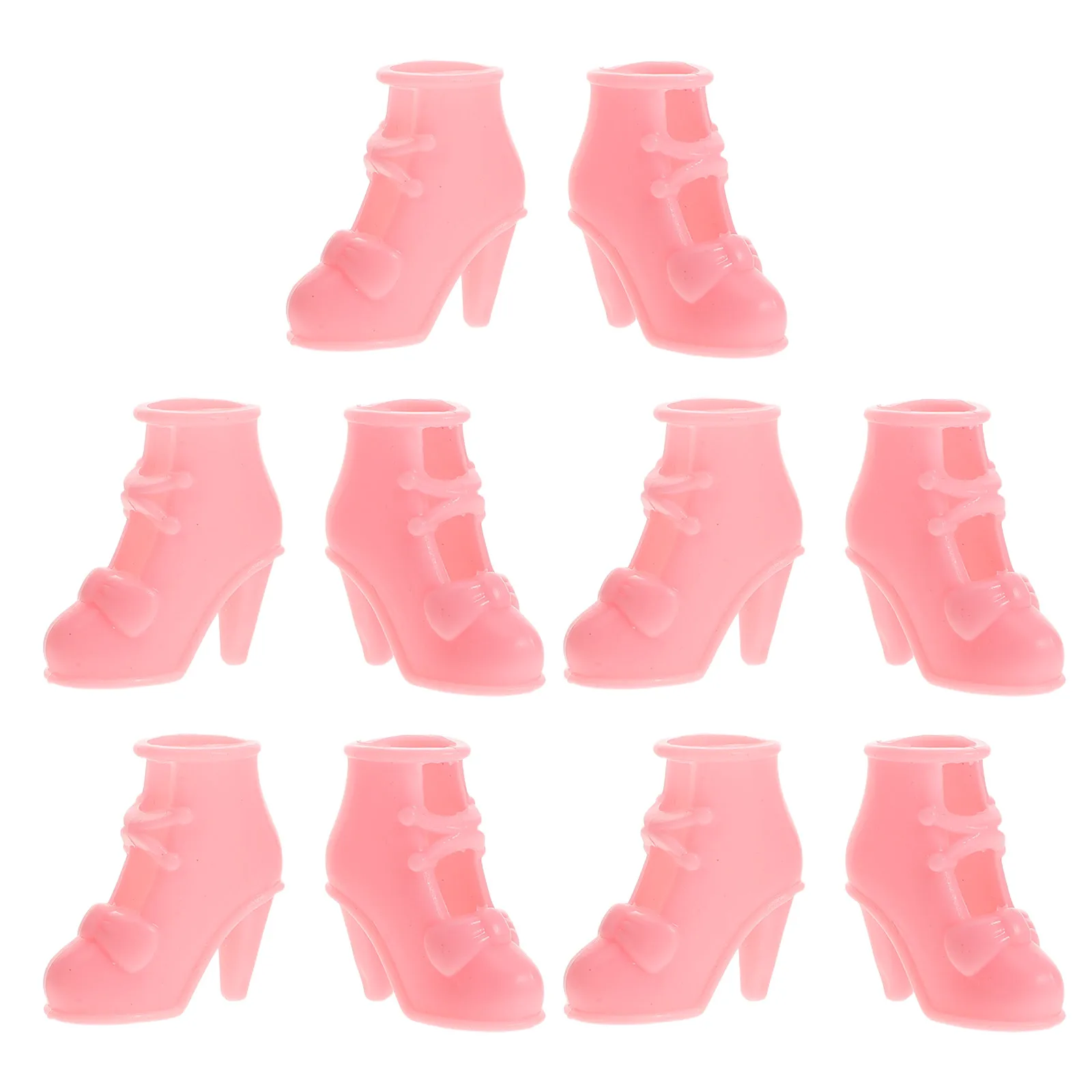 

10Pairs Mini High Heels for 40cm Stylish Dress Up Accessories Fashionable Tiny Shoes for Girls Every Occasion