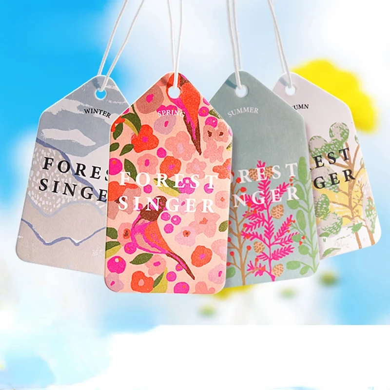 4/8PCS Car Air Freshener Four Seasons น้ําหอมติดทนนานกลิ่นหอมชิ้นจี้อุปกรณ์ตกแต่งภายในรถยนต์