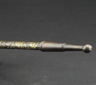 old Grandpa Uncle Copper Brass craft antique HANDWORK  CARVED FLOWER USABLE SUPERB SMOKING TOOL PIPE