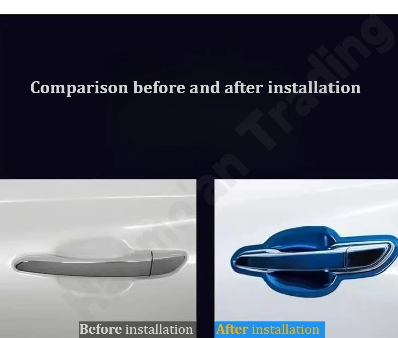 

for Hongqi E-QM5 2023 2024 2025 Stainless steel door protection sticker/door bowl handle sticker