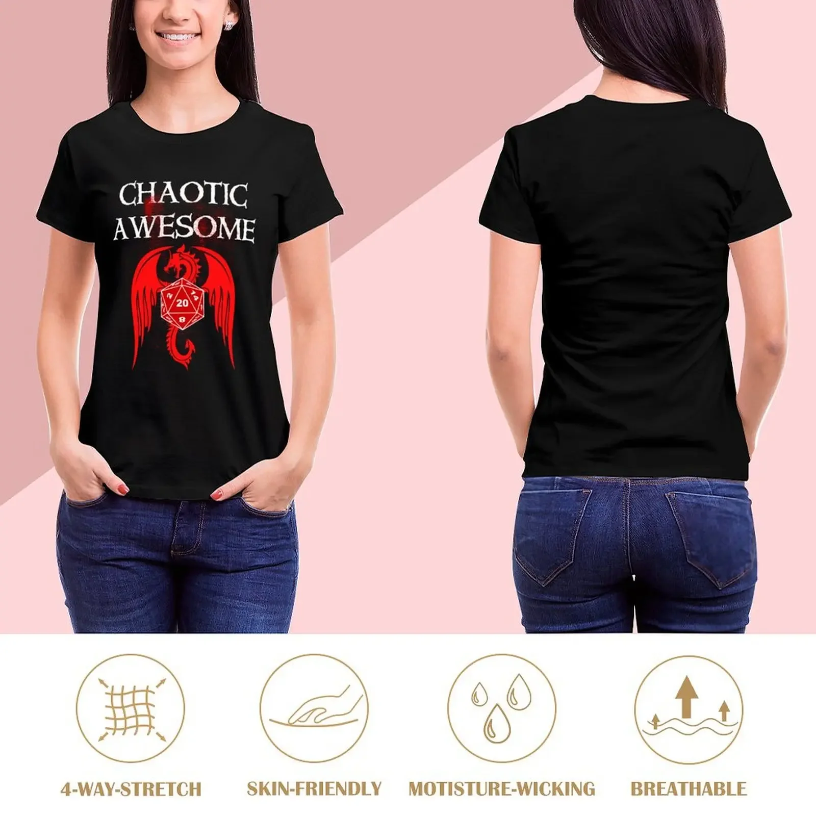 Chaotic Awesome T-Shirt Aesthetic clothing customizeds shirts graphic tees Summer Women's clothing