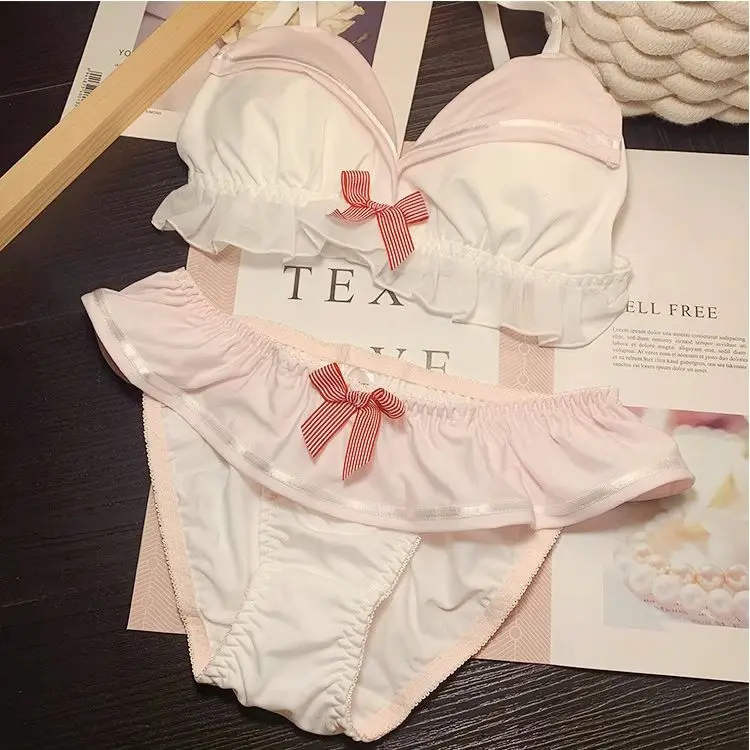 Underwear soft girl sweet and cute bra without steel ring slimming girl bra