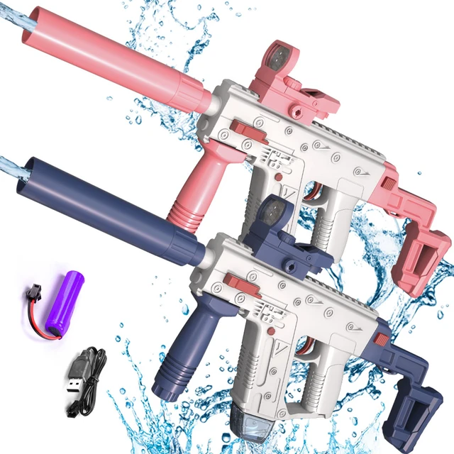 Electric Automatic Burst Submachine KRISS Vector Water Gun Firing Fight  Summer Outdoor Beach Shooting Game Toys Children Gift - AliExpress