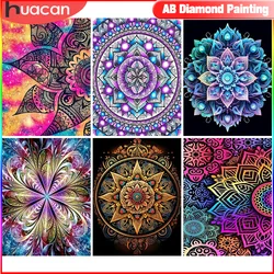 HUACAN Cartoon Diamond Painting Kit completo Girl Wolf Full Square Round Mosaic Flower 5D fai da te Home Decor