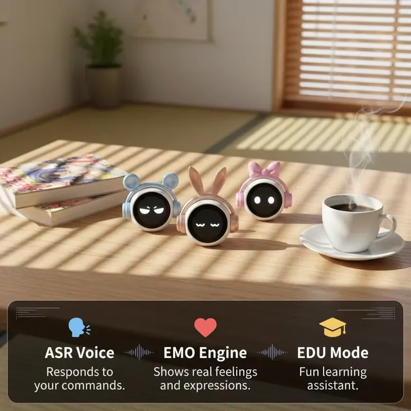 2026 New, High Quality, AI Programming with Voice Control, Interactive STEM Learning Desktop Companion and Educational