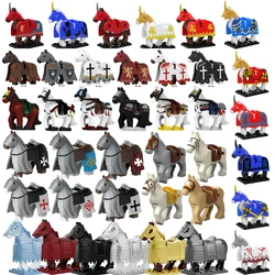 Medieval Building Blocks Crusades Hospitaller Teutonic Lion Jerusalem Tripoli Knights Figures Solders Weapons Shields War-horse