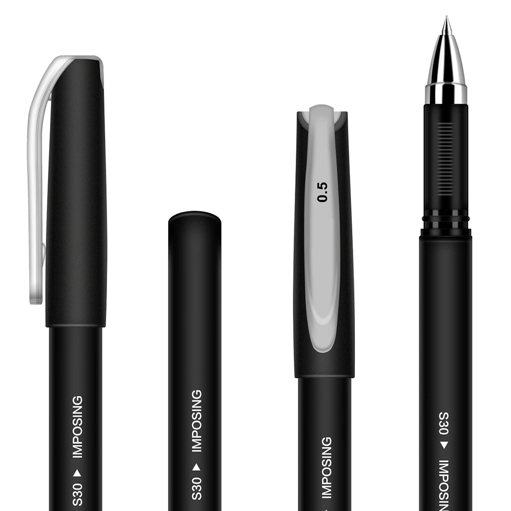 

6 Pcs Signing Pen School Supplies Charcoal Pencil Office Black Gel Pens Signature Writing for Adults Ink Man