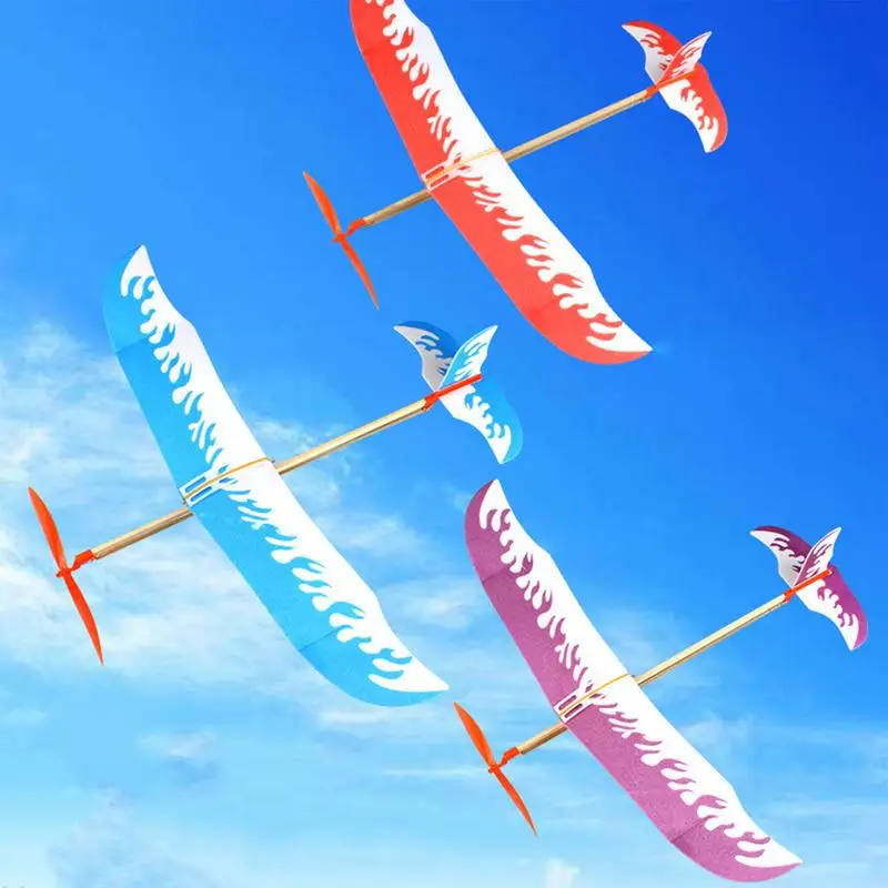 Rubber Band Airplanes Rubberband Powered Propellor Planes Creative Handmade Novelty Balsa Wood Glider For School Research