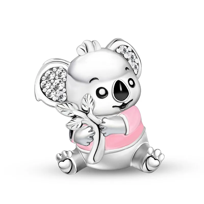 925 Silver Plated Pug Kapibala Owl da Elephant Butterfly Charms Beads Fit Original Bracelet Bangle High Quality DIY Jewelry