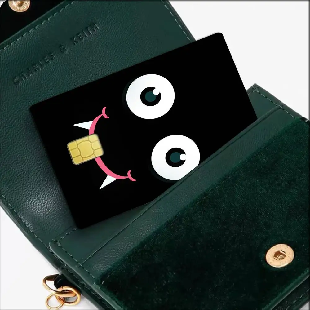 Black And White Eyes Waterproof Film Skin Cover Credit Card Stickers Debit Front Bank Bus Pass