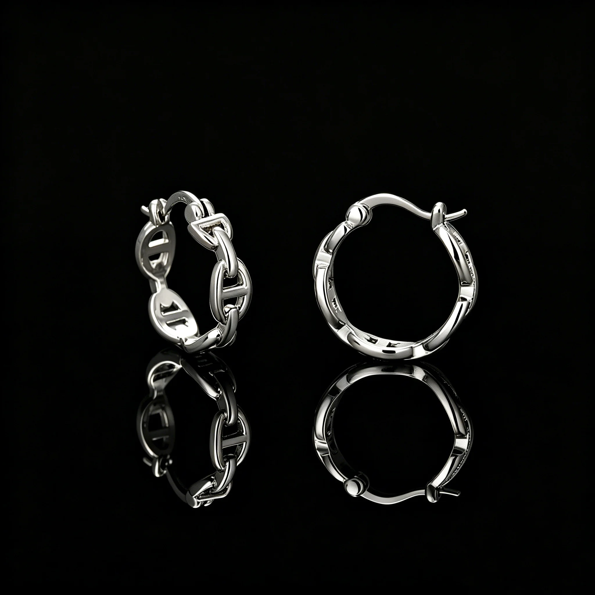 Vintage Hohle Kreis-Ohrclips S925 Silber Tägliche Ohr-Accessoires – Detail 4