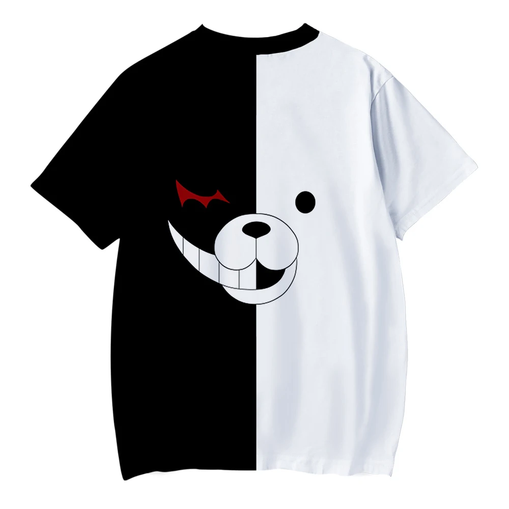 2022 Summer Fashion Anime Game Harajuku T Shirt Danganronpa Monokuma 3D Printed Men\'s Street Trend Clothing Kids Quick Dry Top