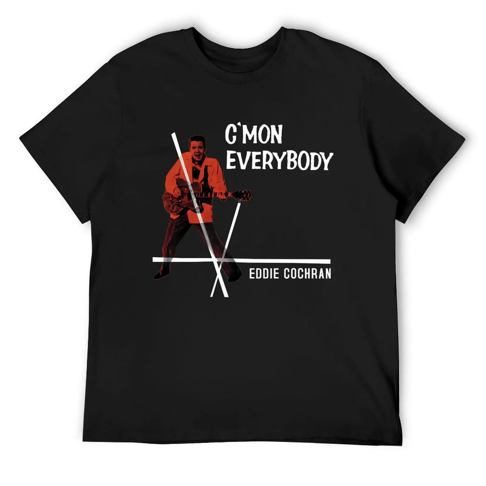 Eddie Cochran C MON EVERYBODY Album Cover T-Shirt blanks tops Short sleeve tee men