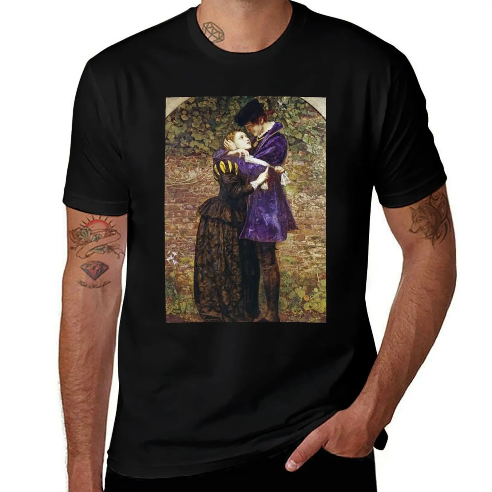 

John Everett Millais - The Huguenot T-Shirt funny t shirts man t shirts for man graphic tees T-Shirt