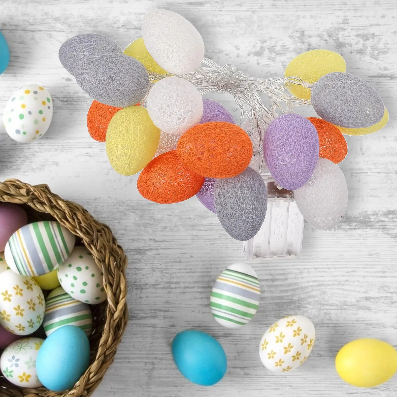 20 Light Decorative String Lights 3.3M Colorful LED Chain for Home Bedroom Dining Table Easter Tree Party Lasting Safe