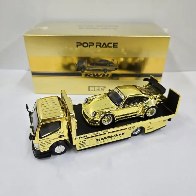 POPRACE  PANDEM ELISE RWB 930 RX-7 FD 3S 2026 HEC 1/64  Alloy Motor Vehicle Diecast Models Car Toys Collection Boy Gifts
