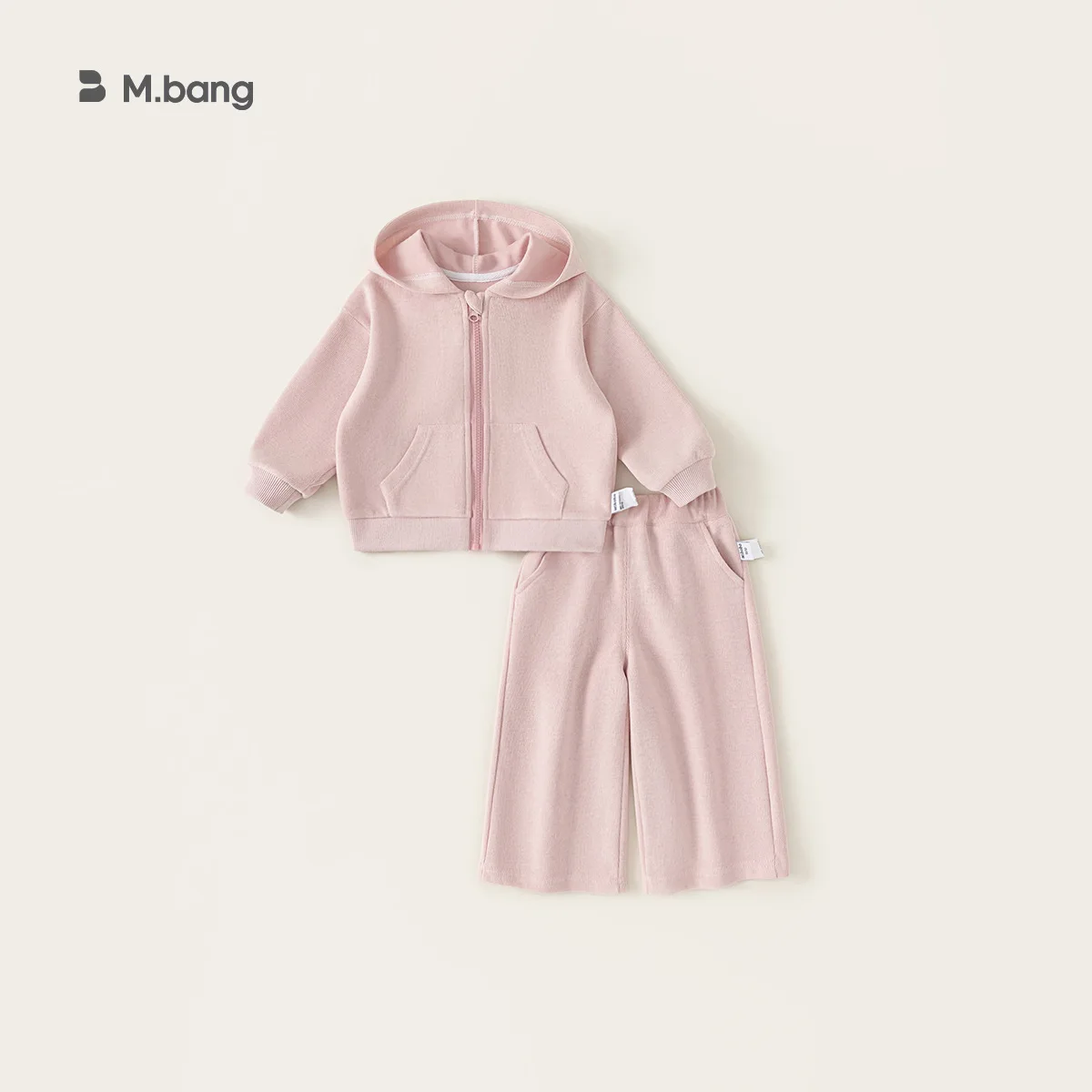 

Sports Suit Solid Color Hooded Sweatshirt Jacket Casual Loose Comfortable Simple Two Piece Set Kids Clothes