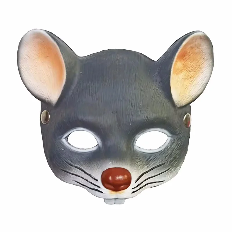3D Espuma Mouse Meia Face Máscara, Cosplay Adereços, Mouse Animal Máscaras, Halloween Party Props, Cosplay Acessórios
