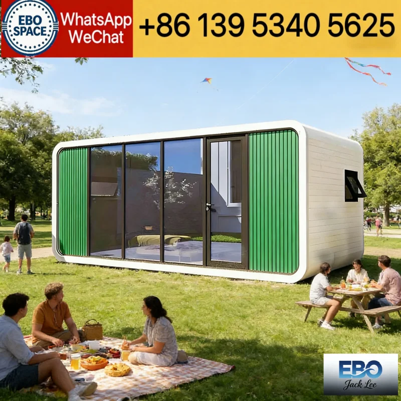 Cabin Style Expandable Container House Eco Design for Camping Resort Projects