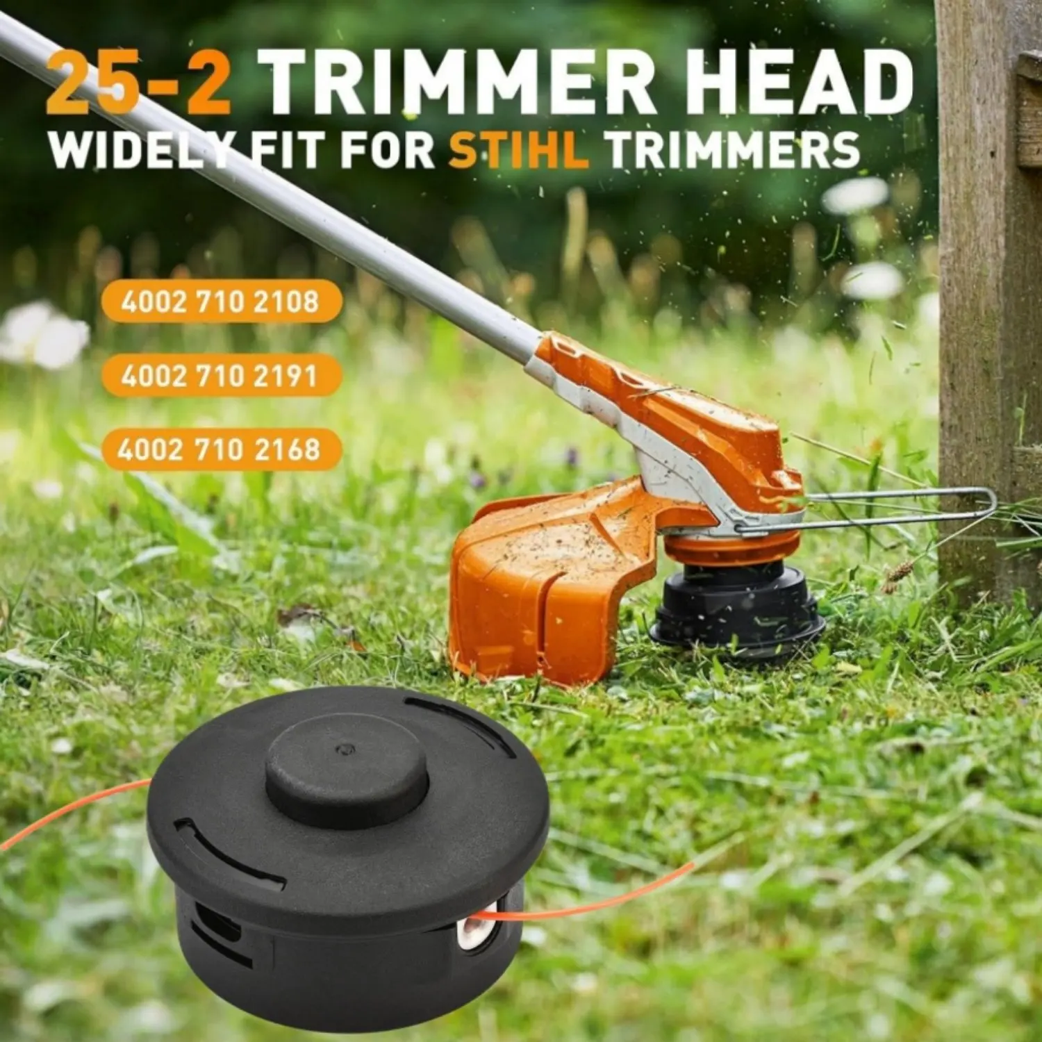 25-2 Trimmer Head for Stihl FS90 FS90R FS55 FS56 FS56RC FS70 FS80 FS110 FS130 FS88 FS100 FS100R FS106 FS108 Weed Eater Head