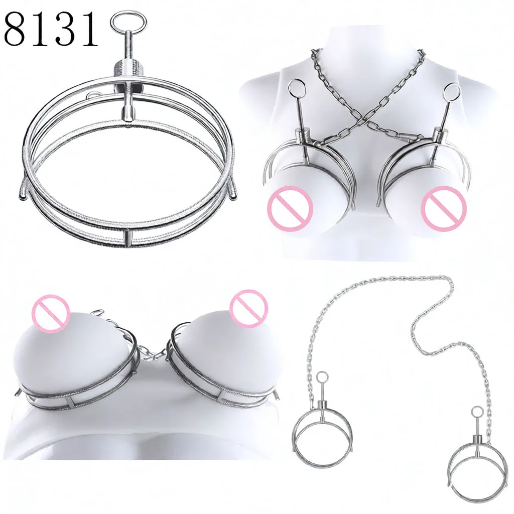 QKKQ Stainless Steel Breast Bondage Massager Erotic Chest Teating Sex Bra Nipples Flirting For Women Masturbation BDSM Sex Toys