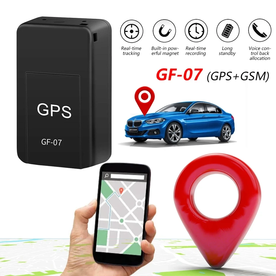 GF07 Magnetic Mini Car Tracker GPS Real TimeTracking Locator Device Magnetic GPS TrackerReal-time Vehicle Locator Pet Tracker