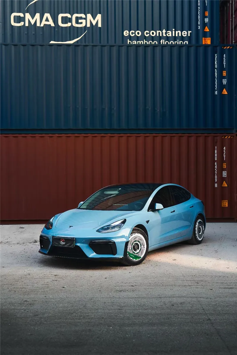 

suitable for Tesla MODEL 3 Upgraded GT4 Style Front and Rear Bumper Spoiler Carbon Fiber Body Kit