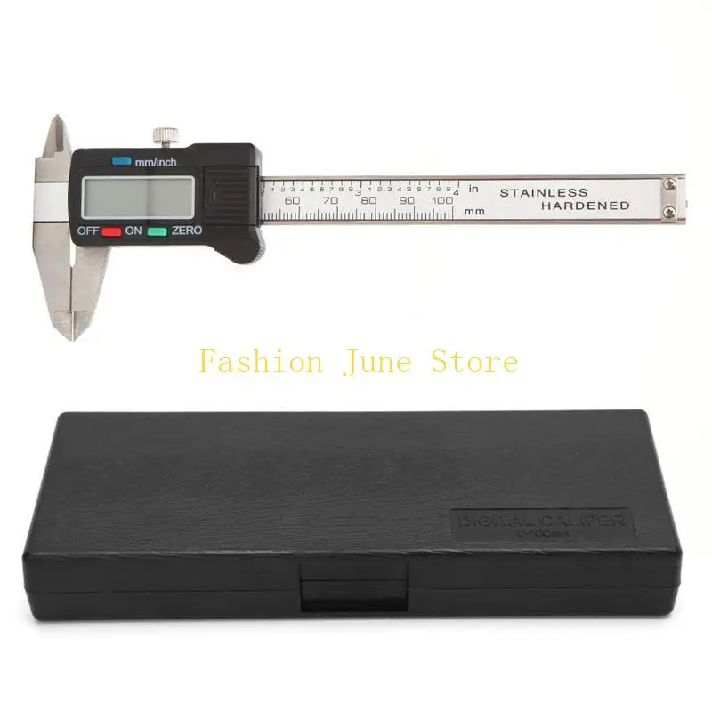 N5KA Vernier Caliper Stainless Steel Digital Calipers with Fractions Inch Metric Conversion Large LCD Screen for Designers