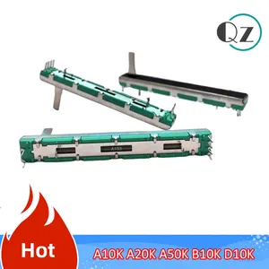 5 Buah Fader Mixer Potensiometer Liner Geser Lurus Resistor Variabel B103 10K Ohm 75mm Fader Saluran Ganda A10K A20K A50K D10K 8 penjualan terbaik a20k - №