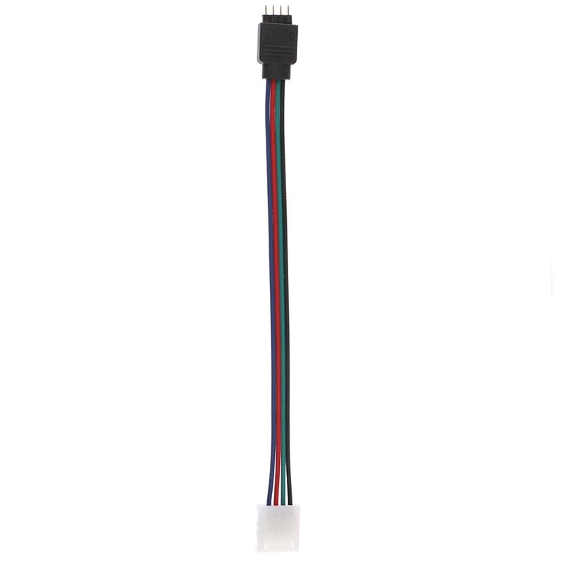 15cm 5050 rgb 4 pinos led faixa de conectores de luz de tira para adaptador de alimentação 4 condutor 10mm conector largo