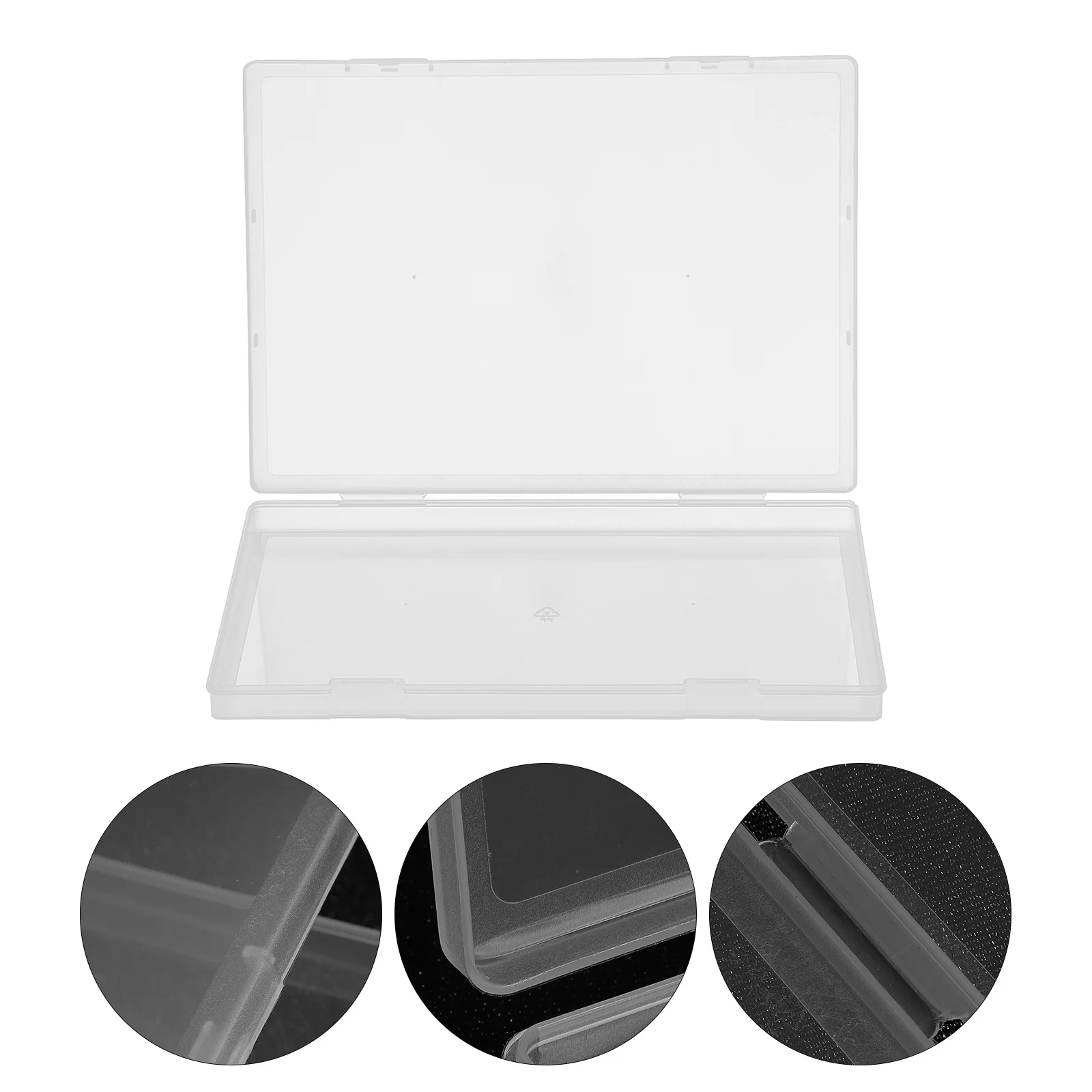 

3pcs Office Storage Box Compact Lightweight Small Parts Organizer Transparent Tool Chest For Craft Beads Screws Nuts Hardware